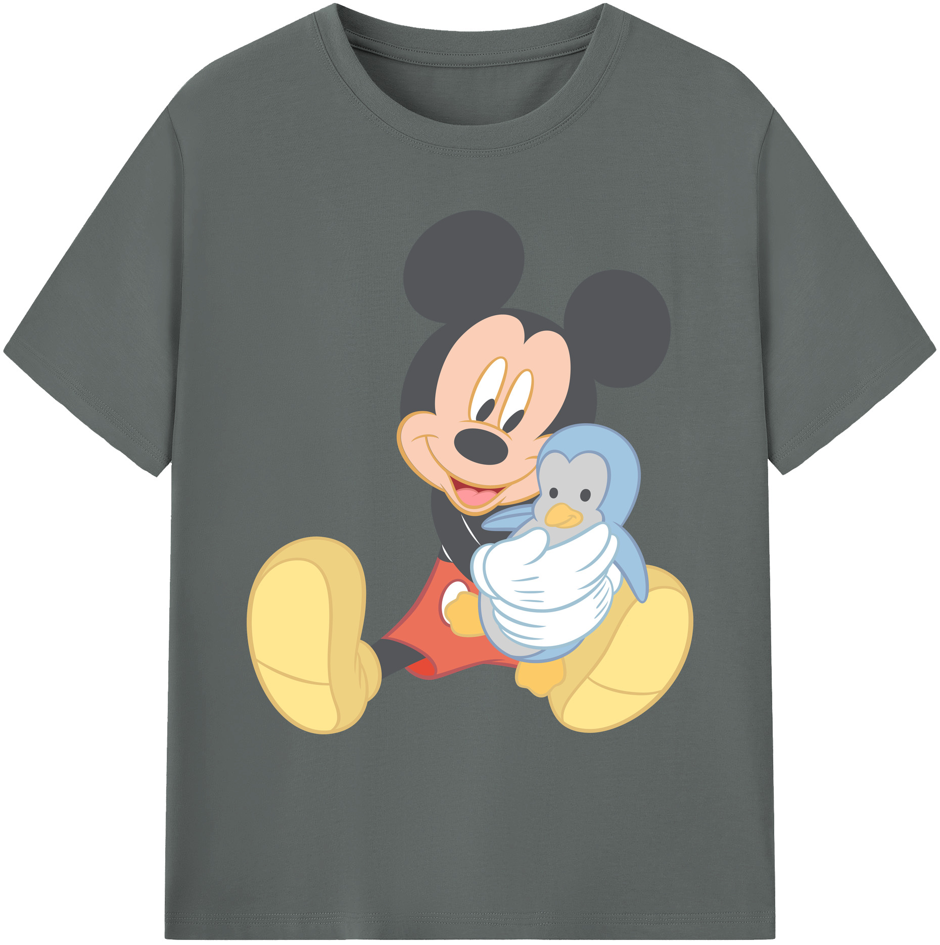 ミッキーマウス Mickey Mouse 綿100％ メンズ半袖Tシャツ｜肌触りやわらか＆通気性